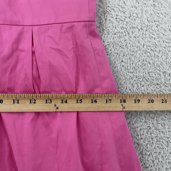 Lilly Pulitzer Dress Womens 8 Pink Strapless Lace Trim A-Line‎ Fit Flare Eyelet - Picture 6 of 9